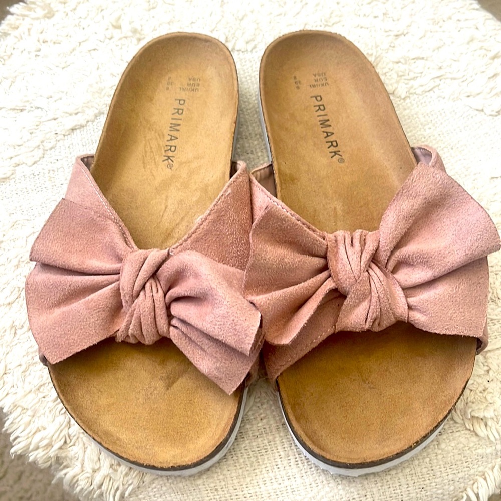 Suede Bow Sandals